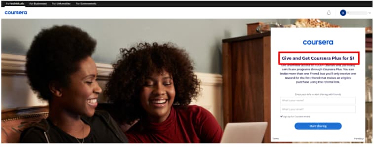 Coursera Plus For $1