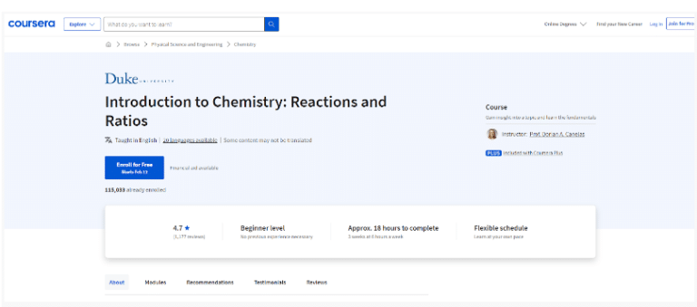 5+ Best Chemistry Courses To Enroll in 2024