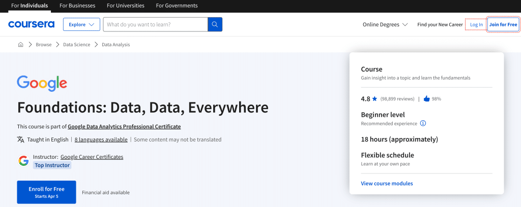 Google Data Analytics Certification Review - Foundations: Data, Data, Everywhere